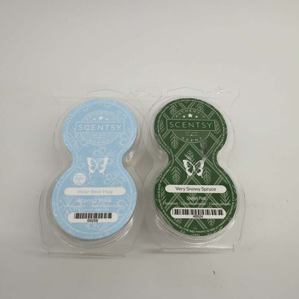 Scentsy Pods Polar Bear Hug & Very Snowy Spruce Lot Of 2 New